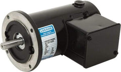 Leeson - 1/8 Max hp, 1,750 Max RPM, Permanent Magnet DC Motors Electric AC DC Motor - 230 V Input, 34D42CZ Frame, C-Face Mount, TENV Enclosure - Apex Tool & Supply