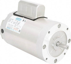 Leeson - 2 Max hp, 1,740 Max RPM, Electric AC DC Motor - 115/208-230 V Input, Single Phase, 56C Frame, C-Face Mount, TENV Enclosure - Apex Tool & Supply