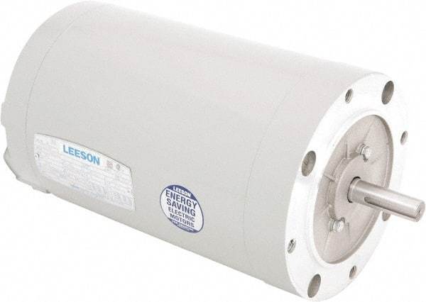 Leeson - 1 Max hp, 850 Max RPM, Electric AC DC Motor - 208-230/460 V Input, Three Phase, 56C Frame, C-Face Mount, TEAO Enclosure - Apex Tool & Supply