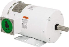 Leeson - 2 Max hp, 1,800 Max RPM, Premium Efficient Electric AC DC Motor - 230/460 V Input, Three Phase, 145T Frame, Rigid Base Mount, TEFC Enclosure - Apex Tool & Supply