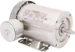 Leeson - 1 Max hp, 1,800 Max RPM, Premium Efficient Electric AC DC Motor - 230/460 V Input, Three Phase, 56C Frame, C-Face with Base Mount, TEFC Enclosure - Apex Tool & Supply