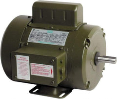 Leeson - 1 Max hp, 1,800 Max RPM, Capacitor Start Electric AC DC Motor - 115-208/230 V Input, Single Phase, 56 Frame, Rigid Base Mount, TEFC Enclosure - Apex Tool & Supply