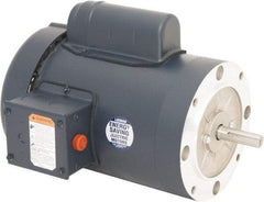 Leeson - 3/4 Max hp, 1,500 Max RPM, Electric AC DC Motor - 110/220 V Input, Single Phase, 56C Frame, C-Face Mount, TEFC Enclosure - Apex Tool & Supply