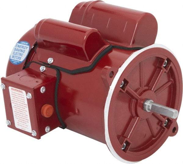 Leeson - 3/4 Max hp, 1,800 Max RPM, Feed-Auger Drive Electric AC DC Motor - 115/208-230 V Input, Single Phase, 48YZ Frame, 1/2" Shaft Diam, Special Mount, TEFC Enclosure - Apex Tool & Supply