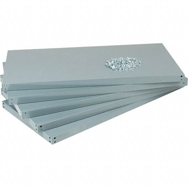 Value Collection - 48" Wide, 1-15/16 High, Open Shelving Accessory/Component - 14 Gauge Steel, Powder Coat Finish, Use with High Capacity Storage Racks - Apex Tool & Supply