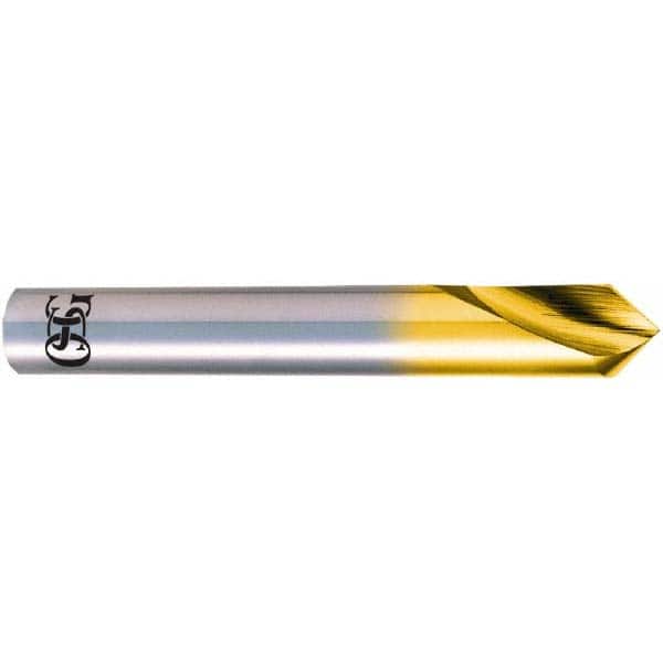 OSG - 4mm Body Diam, 90°, 54mm OAL, High Speed Steel Spotting Drill - Apex Tool & Supply