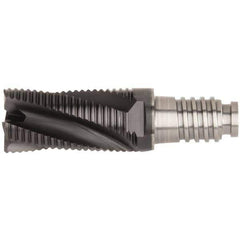 Kennametal - 3/4" Diam, 1-1/8" LOC, 4 Flute, 0.5mm Corner Chamfer End Mill Head - Solid Carbide, AlTiN Finish, Duo-Lock 20 Connection, Spiral Flute, 20° Helix, Centercutting - Apex Tool & Supply