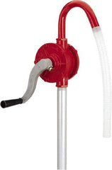 lumax - Oil Lubrication 0.08 Gal/Turn Flow Aluminum & Steel Rotary Hand Pump - For 15 to 55 Gal Container - Apex Tool & Supply