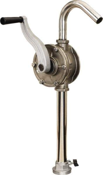 lumax - Water-Based Lubrication 0.09 Gal/Turn Flow Stainless Steel Rotary Hand Pump - For 15 to 55 Gal Container - Apex Tool & Supply