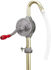 lumax - Oil Lubrication 0.07 Gal/Turn Flow Aluminum & Steel Rotary Hand Pump - For 15 to 55 Gal Container - Apex Tool & Supply