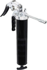lumax - 7,000 Max psi, Rigid Pistol Grease Gun - 14 oz Capacity, 1/8 Thread Outlet, 25 Strokes per oz, 3-Way Fill - Apex Tool & Supply