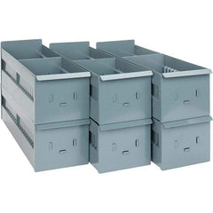 Value Collection - 5-1/2" Wide, 4-19/32 High, Open Shelving Accessory/Component - 19 Gauge Steel, Powder Coat Finish, Use with Bins/Totes - Apex Tool & Supply