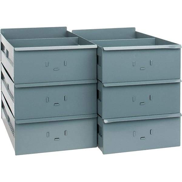 Value Collection - 11.1" Wide, 4-19/32 High, Open Shelving Accessory/Component - 19 Gauge Steel, Powder Coat Finish, Use with Bins/Totes - Apex Tool & Supply