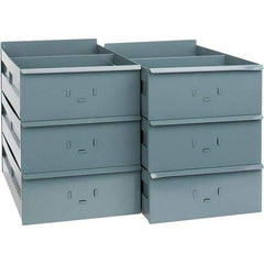 Value Collection - 11.1" Wide, 4-19/32 High, Open Shelving Accessory/Component - 19 Gauge Steel, Powder Coat Finish, Use with Bins/Totes - Apex Tool & Supply