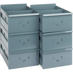 Value Collection - 8.2" Wide, 4-19/32 High, Open Shelving Accessory/Component - 19 Gauge Steel, Powder Coat Finish, Use with Bins/Totes - Apex Tool & Supply