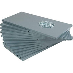 Value Collection - 35.8" Wide, 1 High, Open Shelving Accessory/Component - 21 Gauge Steel, Powder Coat Finish, Use with Bins/Totes - Apex Tool & Supply