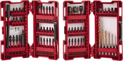 Milwaukee Tool - 60 Piece, Impact Driver Bit Set - 1/4 to 3/16" Hex, #1 to #3, Drilling/Screwdriving Utility Accessory Set Kit, 1/4" Hex Drive, Hex Point - Apex Tool & Supply
