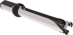 Allied Machine and Engineering - Series 16, 16 to 16.99mm Diam, 3/4" Diam Straight Shank with Flange, Straight Flute Spade Drill - 4-11/16" Max Depth, 8" OAL, Standard Length, Through Coolant - Apex Tool & Supply