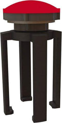 Banner Stakes - 7" High x 4" Long x 4" Wide Barricade Light - Matte Finish, Black/Red, Use with Plus Banner Head - Apex Tool & Supply