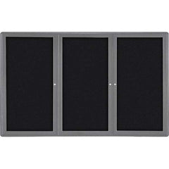 Ghent - Cork Bulletin Boards Style: Enclosed Fabric Bulletin Board Color: Black - Apex Tool & Supply