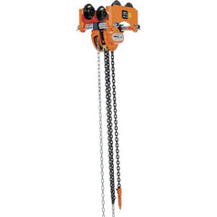 Vestil - 1 Ton Capacity Low Headroom Geared Trolley - 2-1/2" to 8" Flange Width - Apex Tool & Supply
