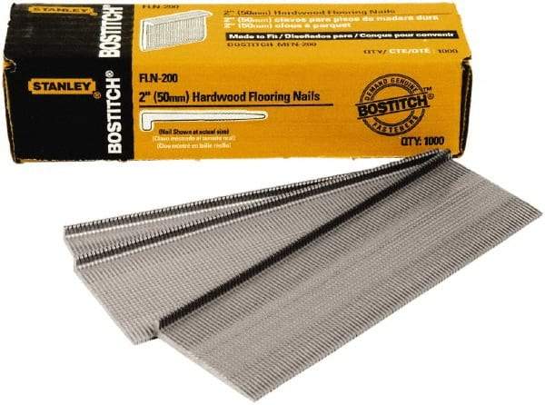 Stanley Bostitch - 16 Gauge 0.0598" Shank Diam 2" Long Brad Nails for Power Nailers - Steel, Galvanized Finish, Smooth Shank - Apex Tool & Supply