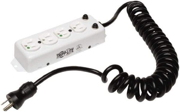 Tripp-Lite - 4 Outlets, 120 VAC15 Amps, 10' Cord, Power Outlet Strip - Keyhole, Tab Mount, 5-15 NEMA Configuration, 8.4" Strip - Apex Tool & Supply