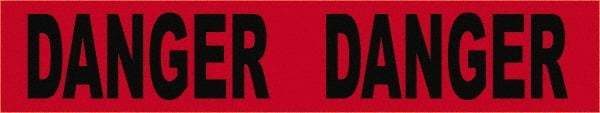 NMC - 200' Long x 3" Wide Roll, Vinyl, Black & Red Barricade Tape - Message: Danger - Apex Tool & Supply