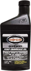 Simpson - Fixed Pressure Washer Pump Oil - 3-1/8" Long, Plastic, Female & Male - Apex Tool & Supply