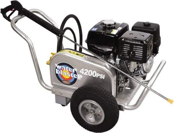Simpson - Gas, 13 hp, 4,200 psi, 4 GPM, Cold Water Pressure Washer - CAT Triplex, 50' x 3/8" Hose - Apex Tool & Supply