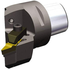 Kennametal - Right Hand Cut, Size PSC63, VC.. 1604 & VP..332 Insert Compatiblity, External Modular Turning & Profiling Cutting Unit Head - 43mm Ctr to Cutting Edge, 60mm Head Length, Through Coolant, Series Top Notch - Apex Tool & Supply