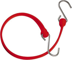 The Better Bungee - Heavy Duty Bungee Strap with Triangulated Galvanized S Hook - 12" OAL, Red - Apex Tool & Supply