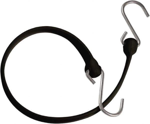 The Better Bungee - Heavy Duty Bungee Strap with Triangulated Galvanized S Hook - 12" OAL, Black - Apex Tool & Supply
