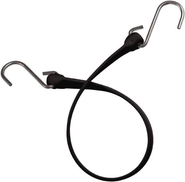 The Better Bungee - Heavy Duty Bungee Strap with Triangulated Stainless S Hook - 36" OAL, Black - Apex Tool & Supply