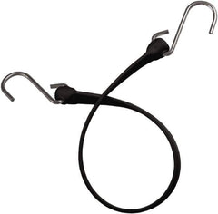 The Better Bungee - Heavy Duty Bungee Strap with Triangulated Stainless S Hook - 36" OAL, Black - Apex Tool & Supply