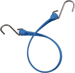 The Better Bungee - Heavy Duty Bungee Strap with Triangulated Stainless S Hook - 36" OAL, Blue - Apex Tool & Supply
