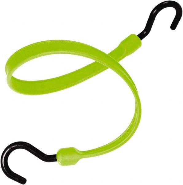 The Better Bungee - Heavy Duty Bungee Strap with Overmolded Nylon Hook End - 36" OAL, Safety Green - Apex Tool & Supply