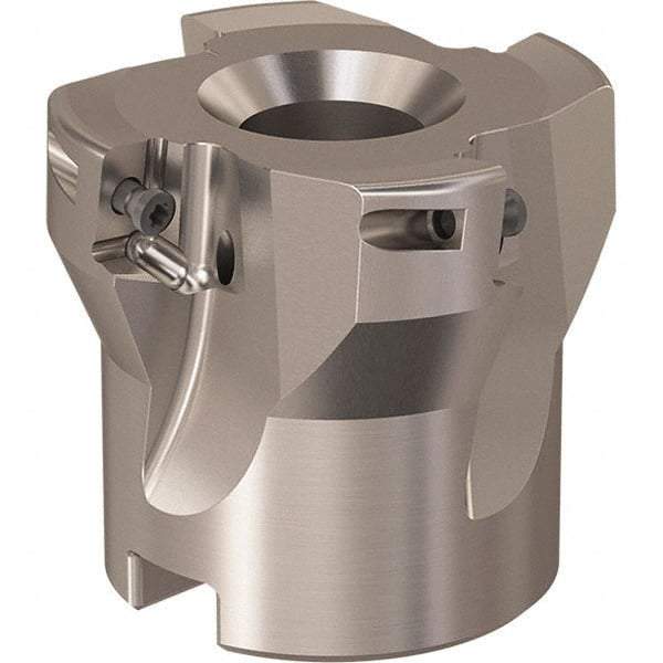 Seco - 4 Inserts, 44mm Cut Diam, 16mm Arbor Diam, 9mm Max Depth of Cut, Indexable Square-Shoulder Face Mill - 90° Lead Angle, 40mm High, XO.X 10T3.. Insert Compatibility, Through Coolant, Series R220.69 - Apex Tool & Supply