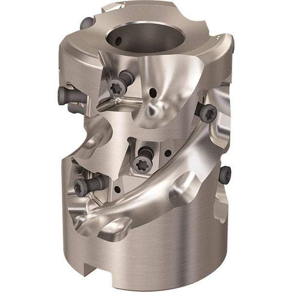 Seco - 12 Inserts, 50.7mm Cut Diam, 1" Arbor Diam, 47mm Max Depth of Cut, Indexable Square-Shoulder Face Mill - 90° Lead Angle, 70mm High, LOEX-12 Insert Compatibility, Through Coolant, Series R220.94 - Apex Tool & Supply