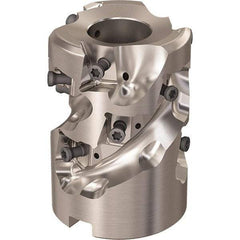 Seco - 12 Inserts, 50.7mm Cut Diam, 1" Arbor Diam, 47mm Max Depth of Cut, Indexable Square-Shoulder Face Mill - 90° Lead Angle, 70mm High, LOEX-12 Insert Compatibility, Through Coolant, Series R220.94 - Apex Tool & Supply