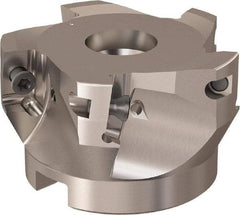 Seco - 5 Inserts, 66mm Cut Diam, 27mm Arbor Diam, 17mm Max Depth of Cut, Indexable Square-Shoulder Face Mill - 90° Lead Angle, 40mm High, XO.X 12.. Insert Compatibility, Through Coolant, Series R220.69 - Apex Tool & Supply