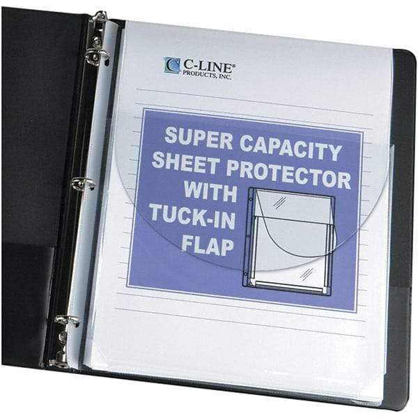 C-LINE - 10 Piece Clear Sheet Protectors-Ring Binder - 11" High x 8-1/2" Wide - Apex Tool & Supply