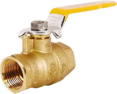 Legend Valve - 1-1/4" Pipe, Full Port, Brass Full Port Ball Valve - 2 Piece, FNPT x FNPT Ends, Lever Handle, 600 WOG, 150 WSP - Apex Tool & Supply