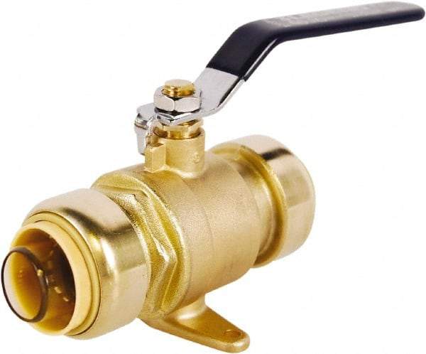 Legend Valve - 1/2" Pipe, Full Port, Lead Free Brass Full Port Ball Valve - 2 Piece, Push-to-Connect x Push-to-Connect x Push-to-Connect Ends, Lever Handle, 200 WOG - Apex Tool & Supply