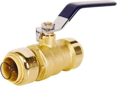 Legend Valve - 1/2" Pipe, Full Port, Lead Free Brass Full Port Ball Valve - 2 Piece, Push-to-Connect x FNPT Ends, Lever Handle, 200 WOG - Apex Tool & Supply