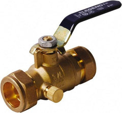 Legend Valve - 1" Pipe, Full Port, Lead Free Brass UL, CSA, FM, NSF Approved Ball Valve - 2 Piece, Comp x Comp Ends, Lever Handle, 600 WOG - Apex Tool & Supply
