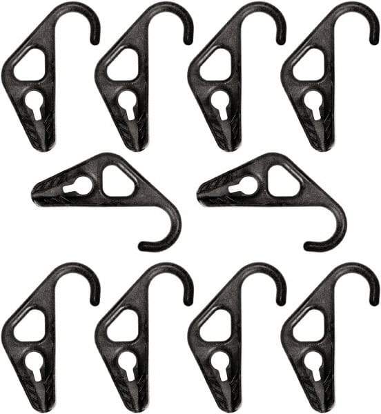 The Better Bungee - Adjustable Nylon Hook Ends with Adjustable HD Nylon Hook - 10" OAL, Black - Apex Tool & Supply