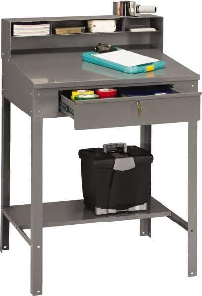 Tennsco - Stationary Shop Desks Type: Foreman's Desk Width (Inch): 34-1/2 - Apex Tool & Supply
