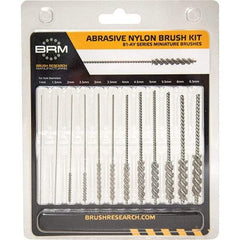 Brush Research Mfg. - 0.039" to 0.256" Bore Diam, 60 Grit, Nylon with Abrasive Grain Flexible Hone - Coarse/Medium, 3" OAL - Apex Tool & Supply