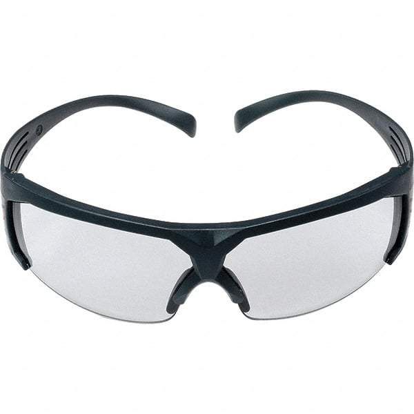 3M - Gray Lenses, Framed Safety Glasses - Anti-Fog, Gray Frame, Size Universal, Wrap Around - Apex Tool & Supply